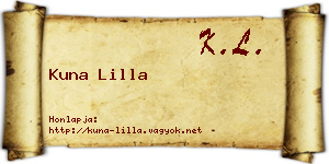 Kuna Lilla névjegykártya
